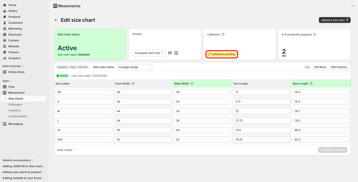 Access the calibration view image